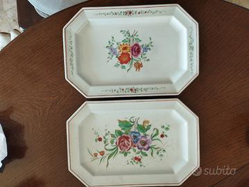 2 vassoi dipinti a mano