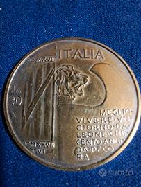 Medaglia ricordo della 20 lire del 1943