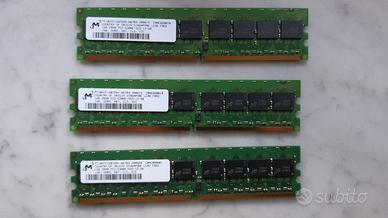 3 x 1GB RAM - MT18HTF12872AY per server e pc fissi