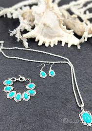 Parure Estiva Turchese & Argento