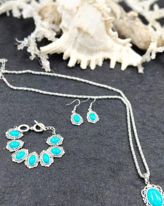 Parure Estiva Turchese & Argento