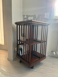 Libreria girevole inglese noce/mogano