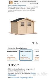 Casetta da giardino in legno nuova