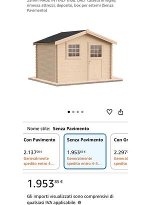 Casetta da giardino in legno nuova