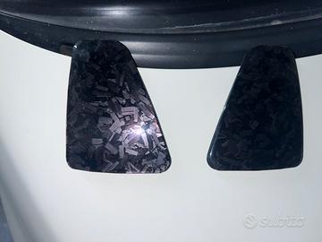 Placchette stop abarth in carbon fiber