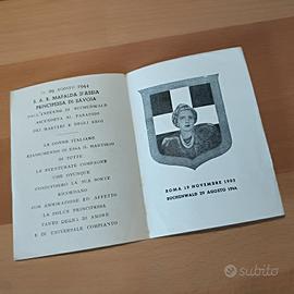 Mafalda di Savoia - Ricordo Lutto 1944
