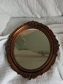 Specchio vintage, coppia applique e lampadario 