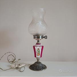 Lampada da tavolo vintage stile lume a petrolio