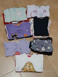 Lotto stock kit bambina 18-24 mesi tot 22 pezzi