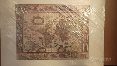 Poster decorativo "Mappamondo storico"
