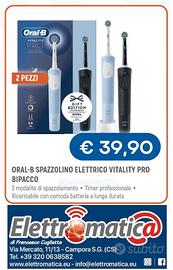 ORAL-B SPAZZOLINO ELETTRICO VITALITY PRO BIPACCO