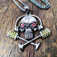 Collana Uomo Pendente Teschio SKULL ROCK Nuova
