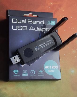 Dual Band USB Adapter AC1200 Mbps 2.4G USB 3.0