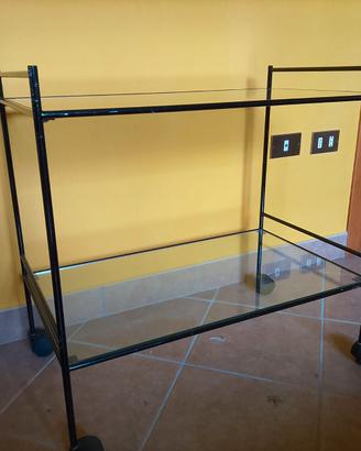Carrello 2 ripiani in vetro