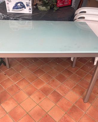 Tavolo in vetro temperato allungabile CALLIGARIS