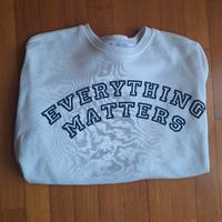 felpa bianca con scritta