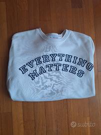 felpa bianca con scritta