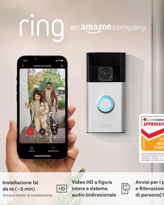 Ring videocitofono a batteria (Battery Video Doorb