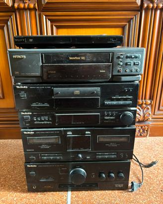 Impianto Hi-Fi Vintage Technics + Sony + Hitachi