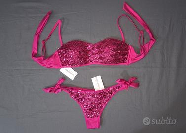 Bikini Calzedonia paillettes sequins fucsia 