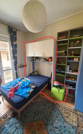 Armadio ponte + letto singolo con materasso
