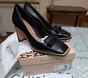 scarpe décolleté nuove in pelle nera Vicenza nr 38
