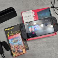 Nintendo Switch 2+Mario Kart World+vetri protettiv