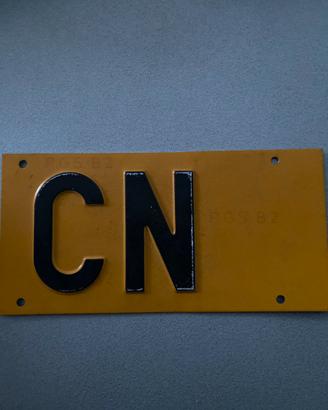 Targa vintage anni ‘70, CN (Cuneo)