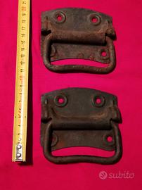 Coppia di maniglie per restauro cassetta vintage