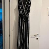 Tuta elegante rigata senza maniche