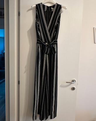 Tuta elegante rigata senza maniche