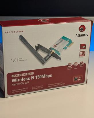 Scheda di Rete Wi-Fi PCIe Atlantis PCIe (150Mbps)