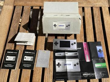 CONSOLE NINTENDO GAME BOY MICRO SILVER CON SCATOLA