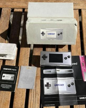 CONSOLE NINTENDO GAME BOY MICRO SILVER CON SCATOLA
