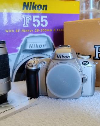 Nikon F55 analogica nuova con obiettivo 28-100 mm