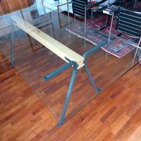 Frate Driade tavolo da pranzo design piano vetro