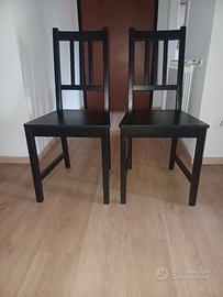 4 sedie nere ikea 