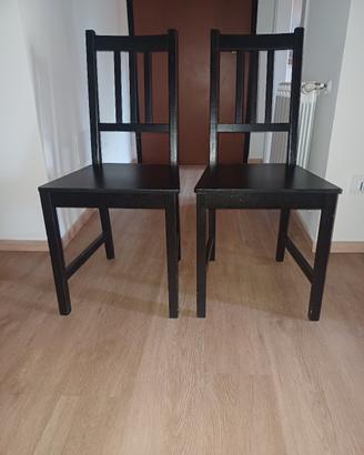 4 sedie nere ikea 