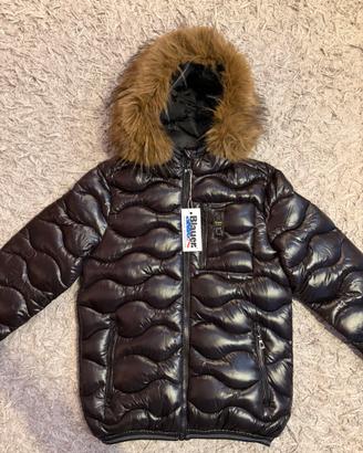 Blauer nero lucidoda uomo con pelliccia S