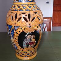 VASO IN TERRACOTTA  DIPINTO ARTIGIANALMENTE 