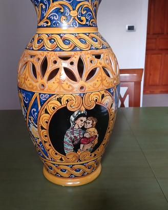 VASO IN TERRACOTTA  DIPINTO ARTIGIANALMENTE 