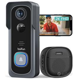 BOIFUN Videocitofono Wifi 2K UHD Campanello Senza