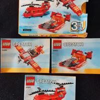 Lego creator 3 in 1 31003 aeroplano/elicottero/ov