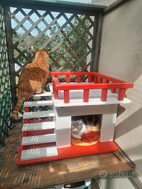 Cuccia in legno per gatti o cani di piccola taglia
