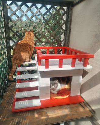 Cuccia in legno per gatti o cani di piccola taglia