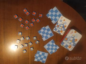 dama in legno Sevi, in scatola di metallo 