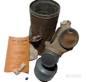 MASCHERA A GAS MILITARE SACIC WW2 COMPLETA 1939