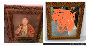 specchio in legno vintage 