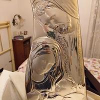 Quadro argento immagine sacra famiglia
