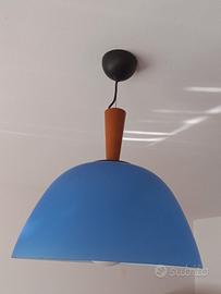 Lampadario a sospensione cupola in vetro doppio